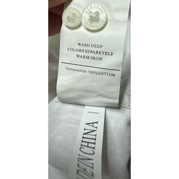 NWT Barabas Men's LS White & Black Skull Button Up Dress Shirt - Size M - Picture 9 of 9